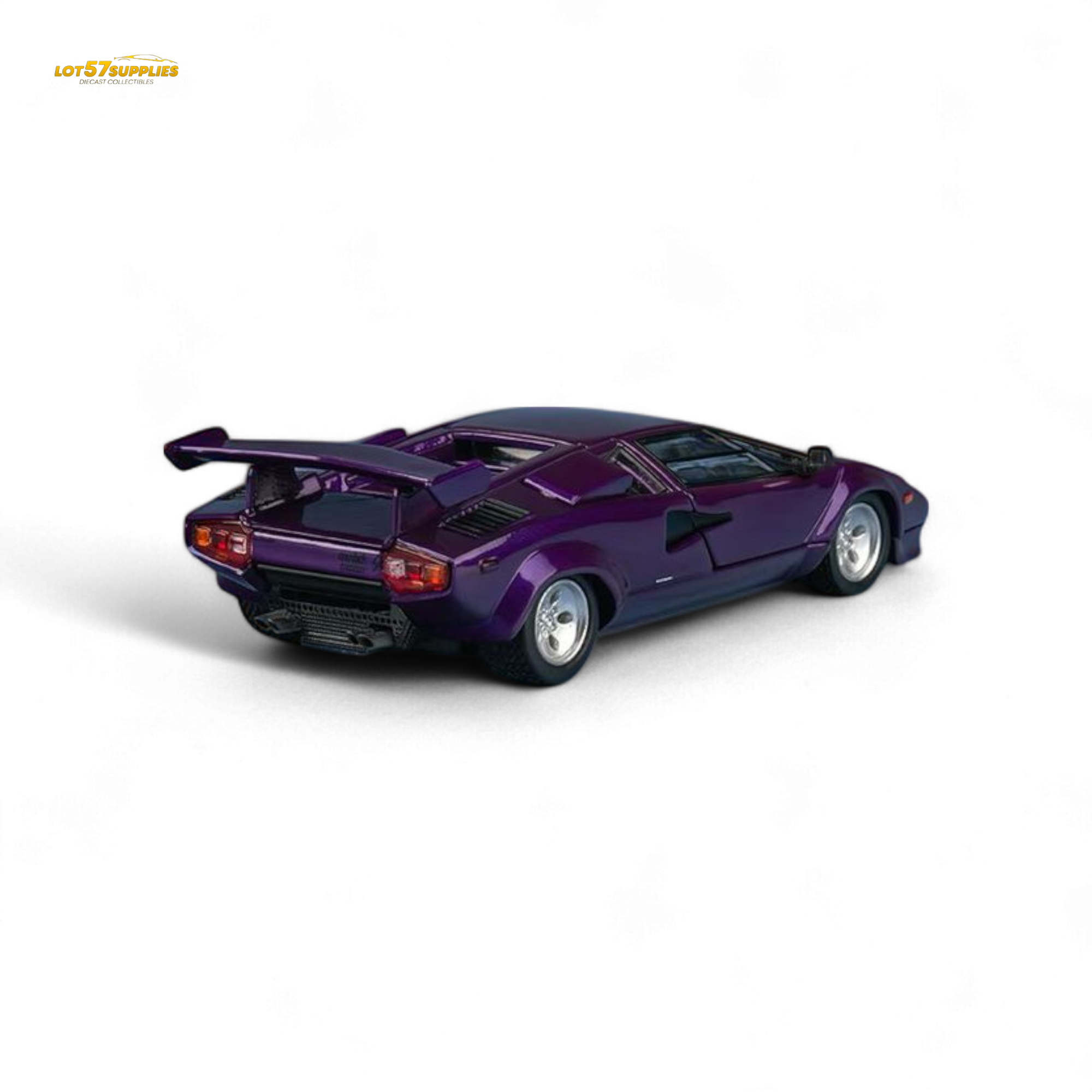 Findclassically Countach LP5000S - Metallic Purple w/ Wing 1:64