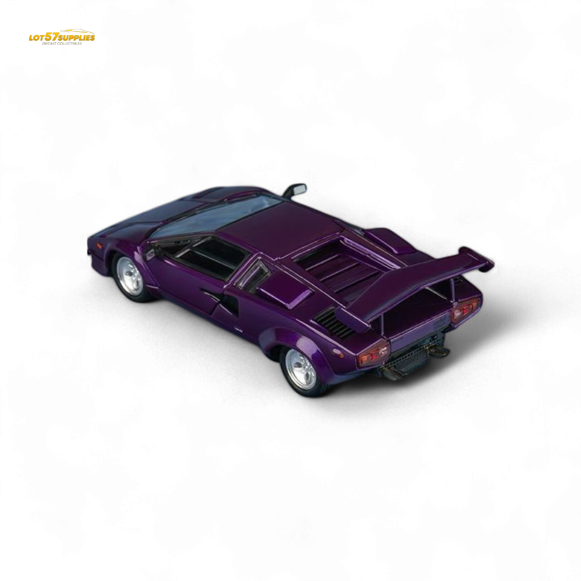 Findclassically Countach LP5000S - Metallic Purple w/ Wing 1:64