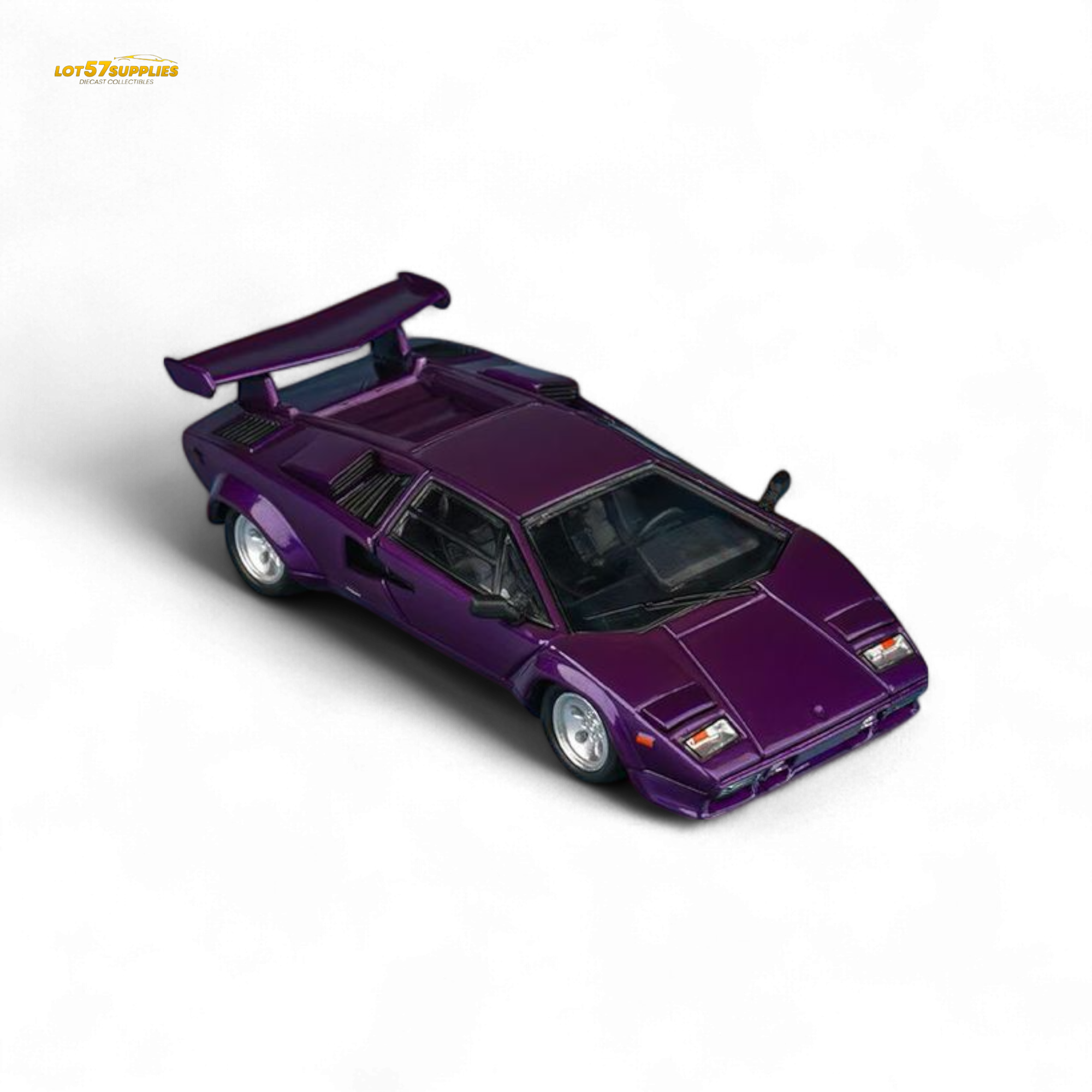 Findclassically Countach LP5000S - Metallic Purple w/ Wing 1:64
