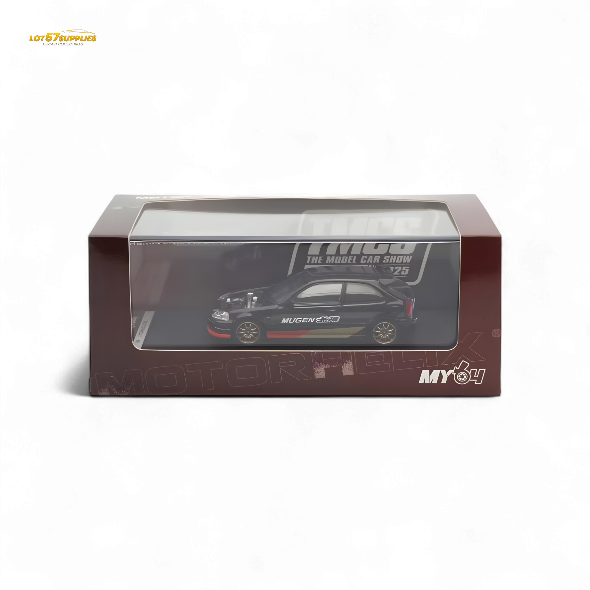 Motorhelix Honda Civic EK9 MUGEN Malaysia Limited Edition - Black 1:64
