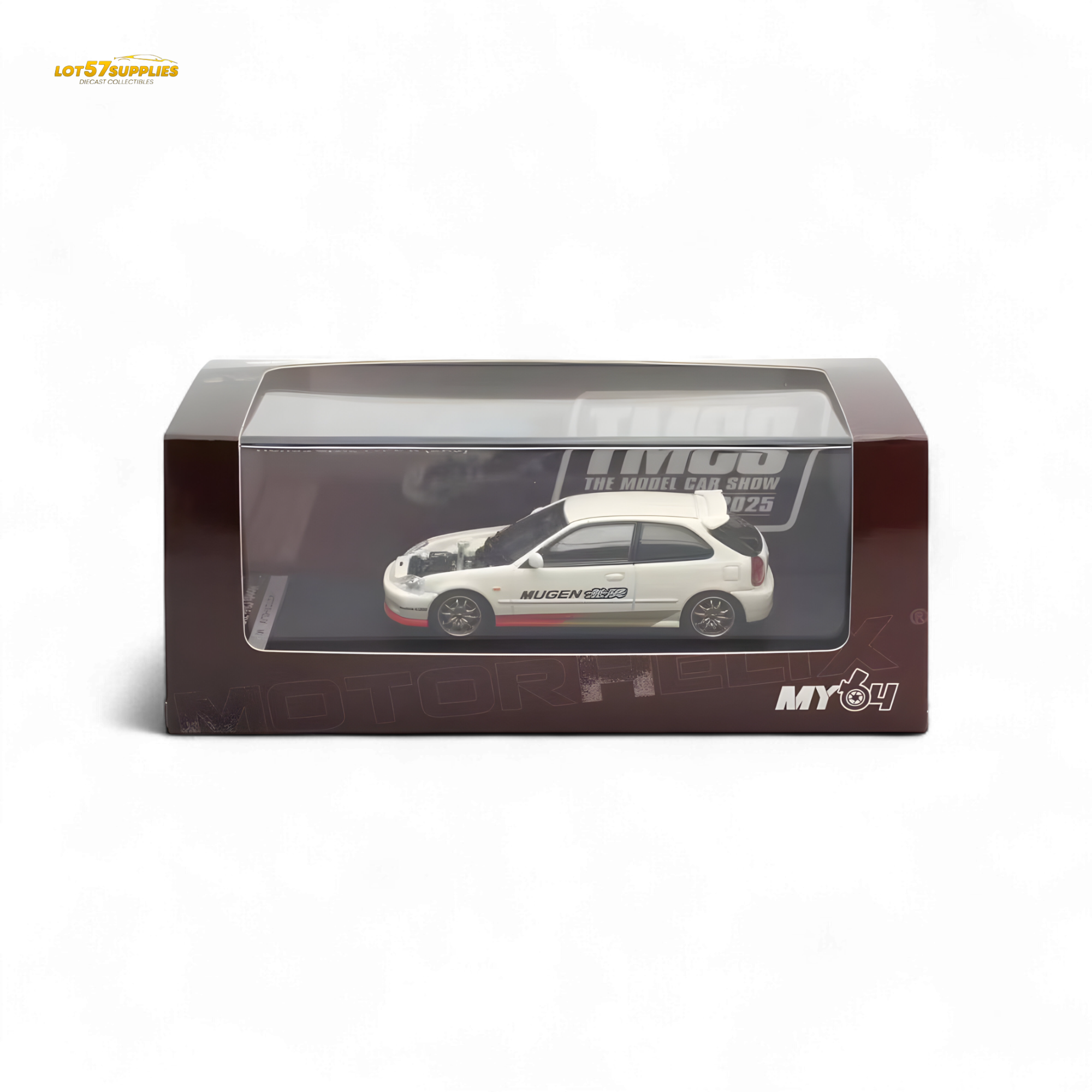 Motorhelix Honda Civic EK9 MUGEN Malaysia Limited Edition - White 1:64