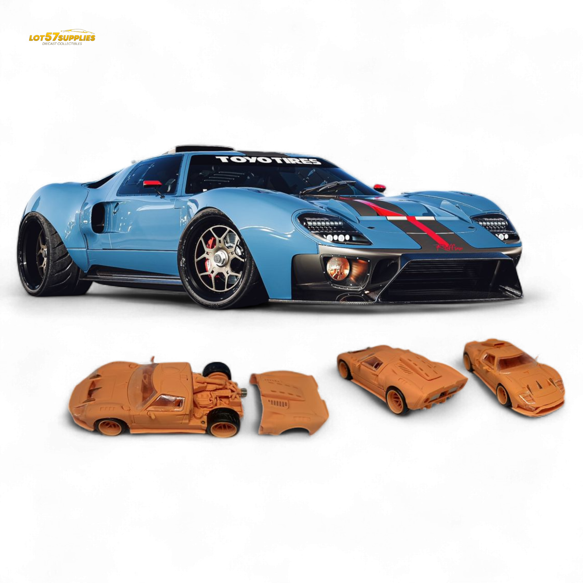 (Pre-Order) Rhino Model Ford GT40 - Blue 1/64