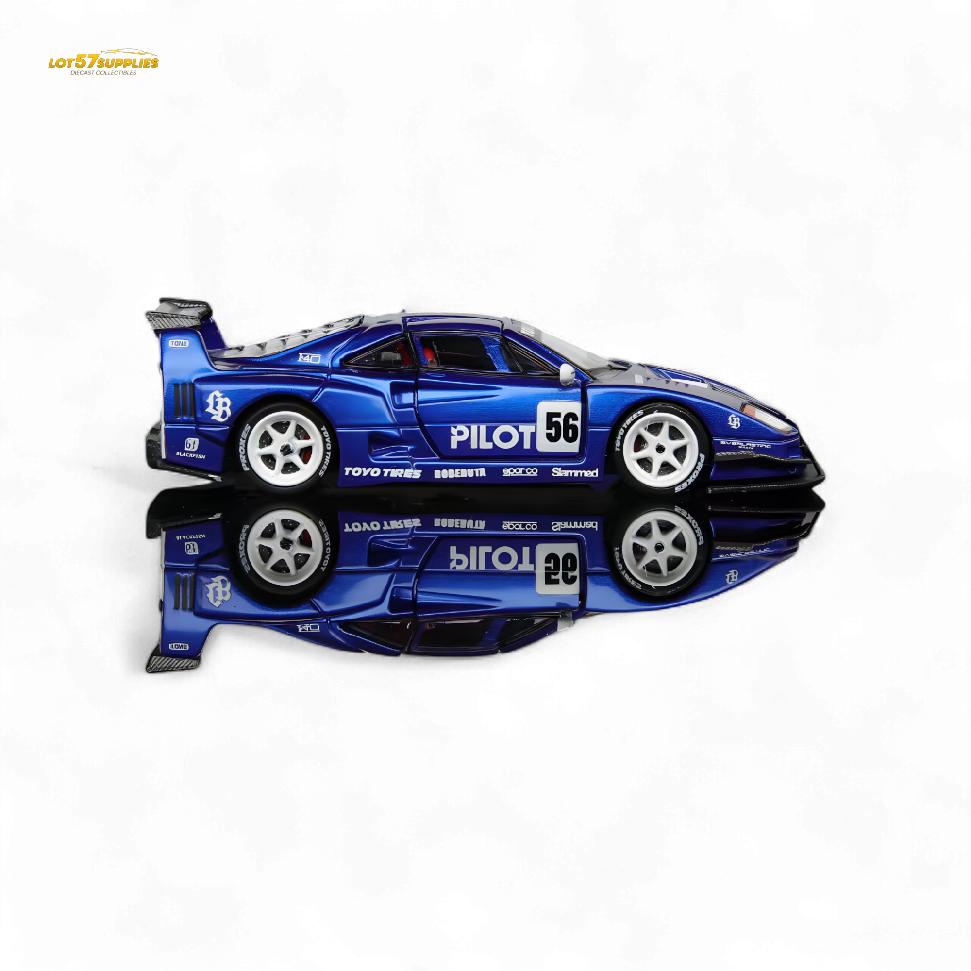 (Pre-Order) Demon King Auto F40 LB-Works Wide-Body Gull Wing Gate Modified - PILOT Livery 1:64