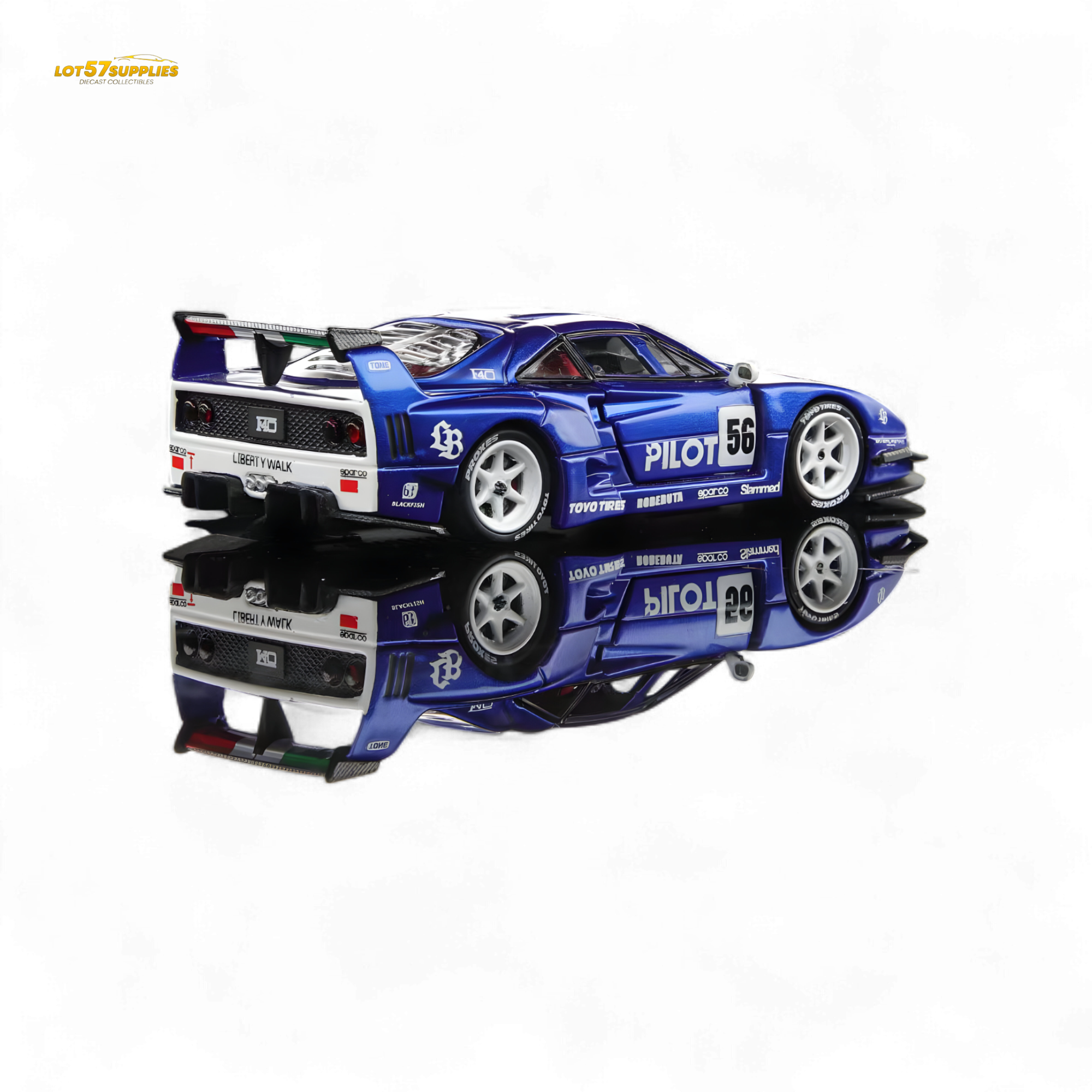 (Pre-Order) Demon King Auto F40 LB-Works Wide-Body Gull Wing Gate Modified - PILOT Livery 1:64