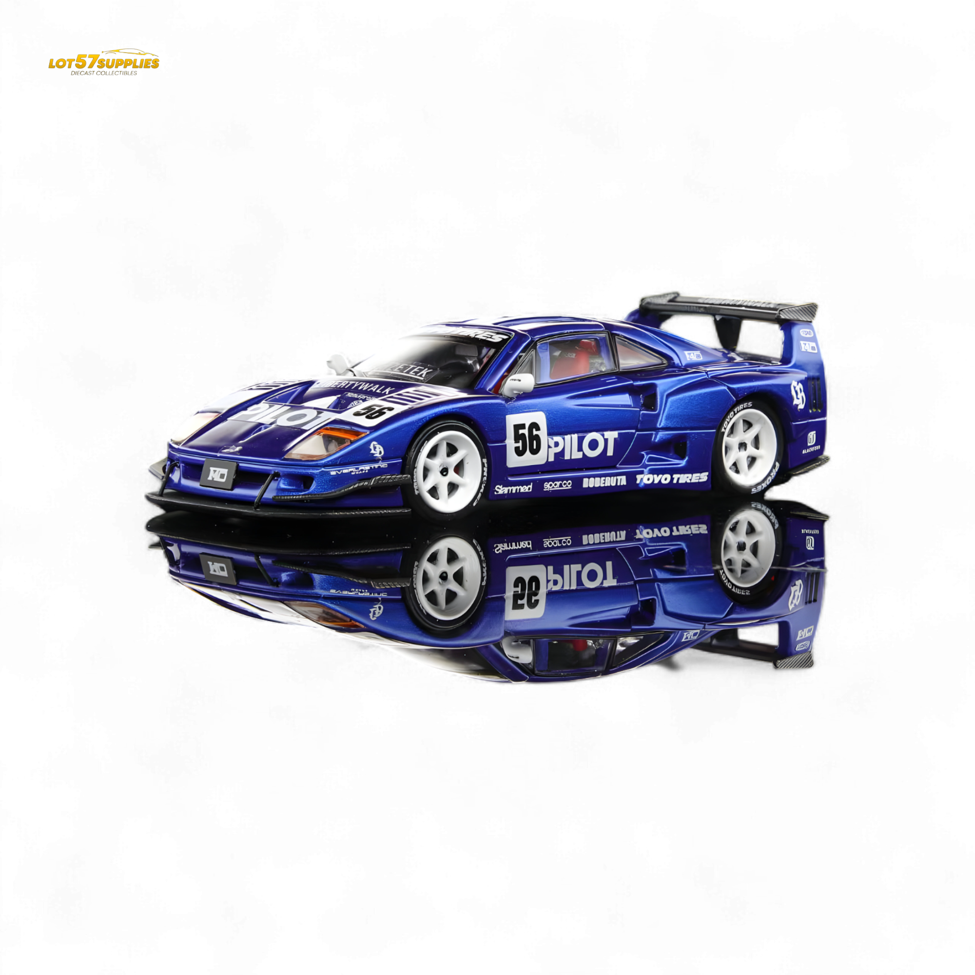 (Pre-Order) Demon King Auto F40 LB-Works Wide-Body Gull Wing Gate Modified - PILOT Livery 1:64