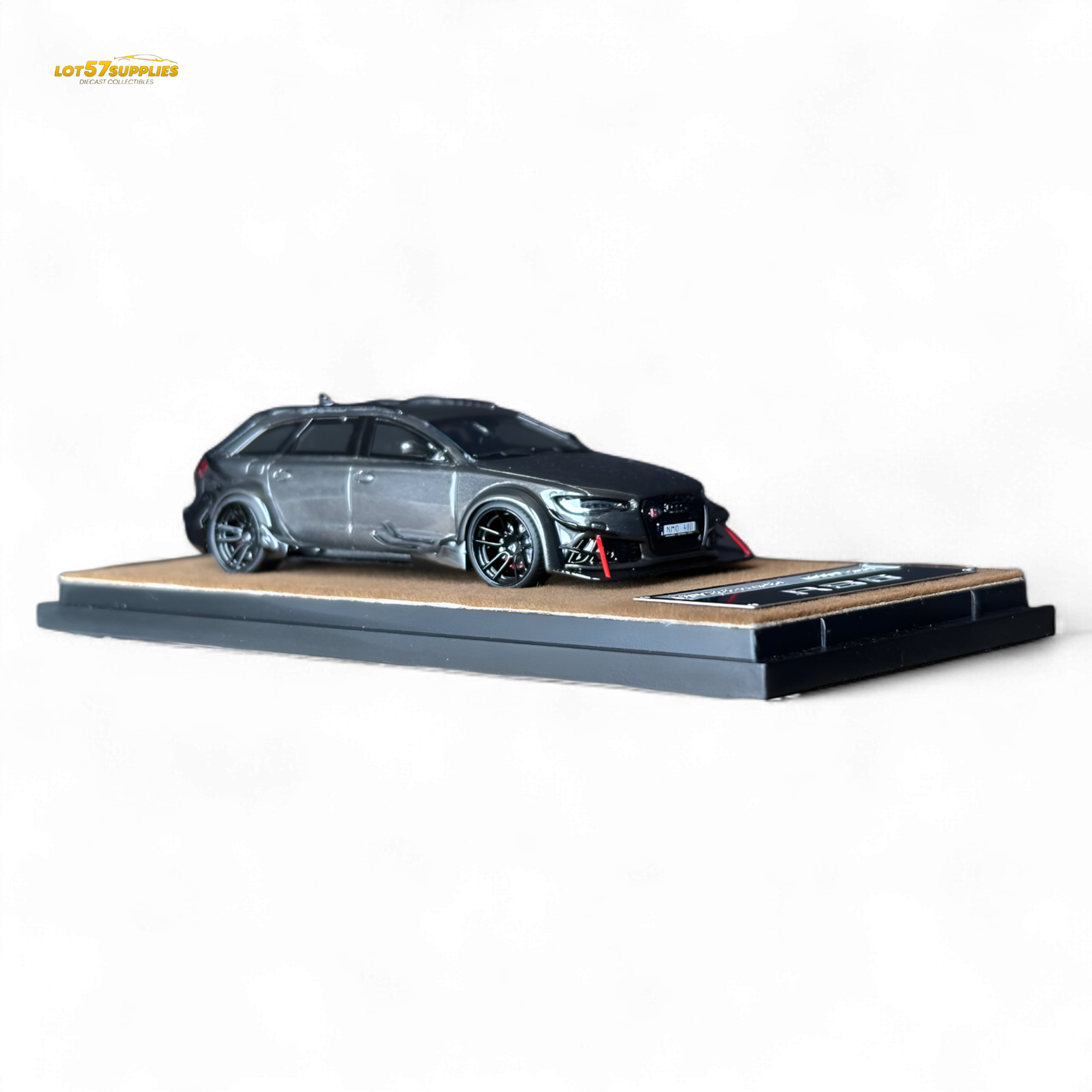 Qidian Model Audi RS6 Avant (C7) Crock Station wagon DTM Wide-Body Modified  - Gungrey 1/64