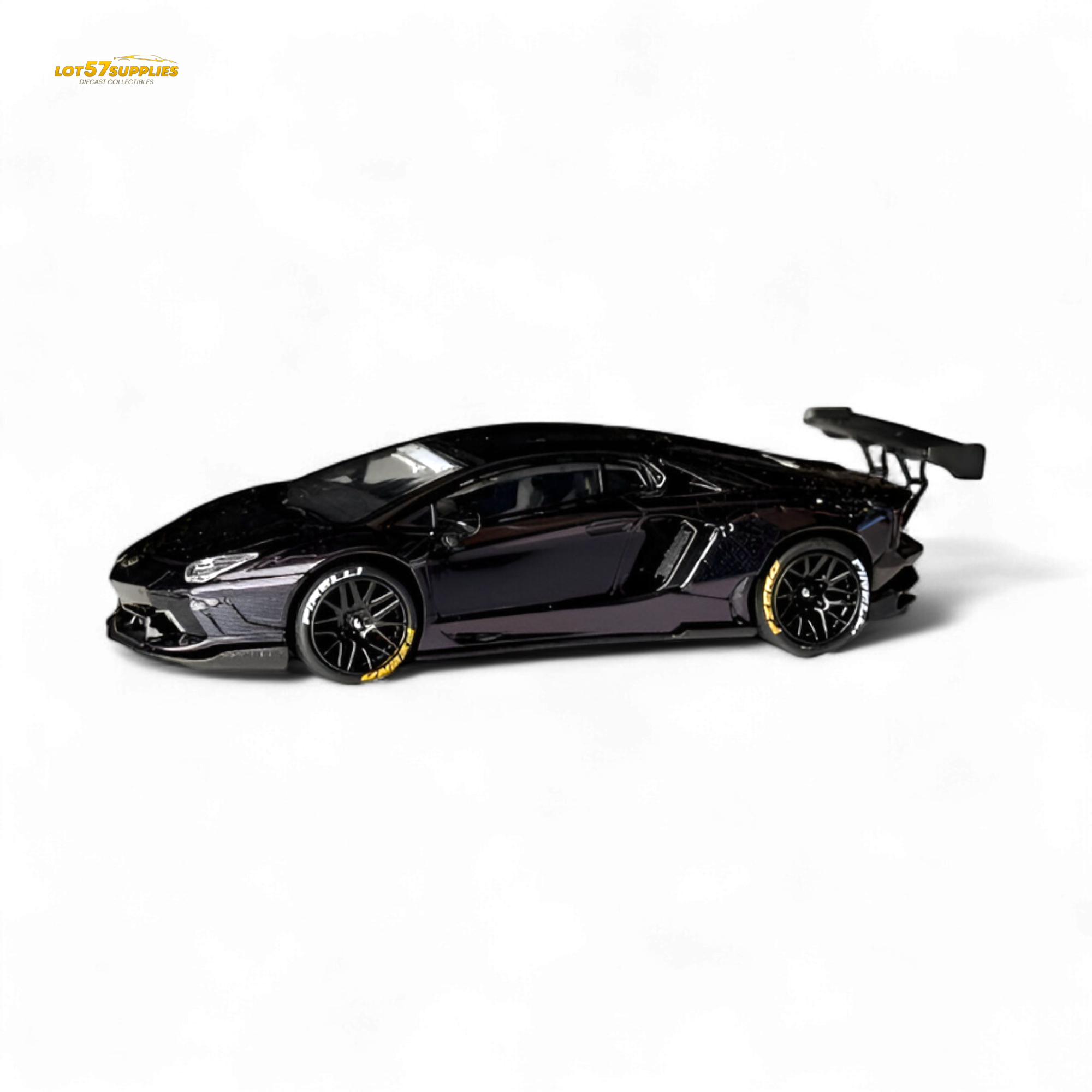 King Model Lamborghini Aventador LP700-4 LB 1.0 Purple Carbon Fiber 1:64