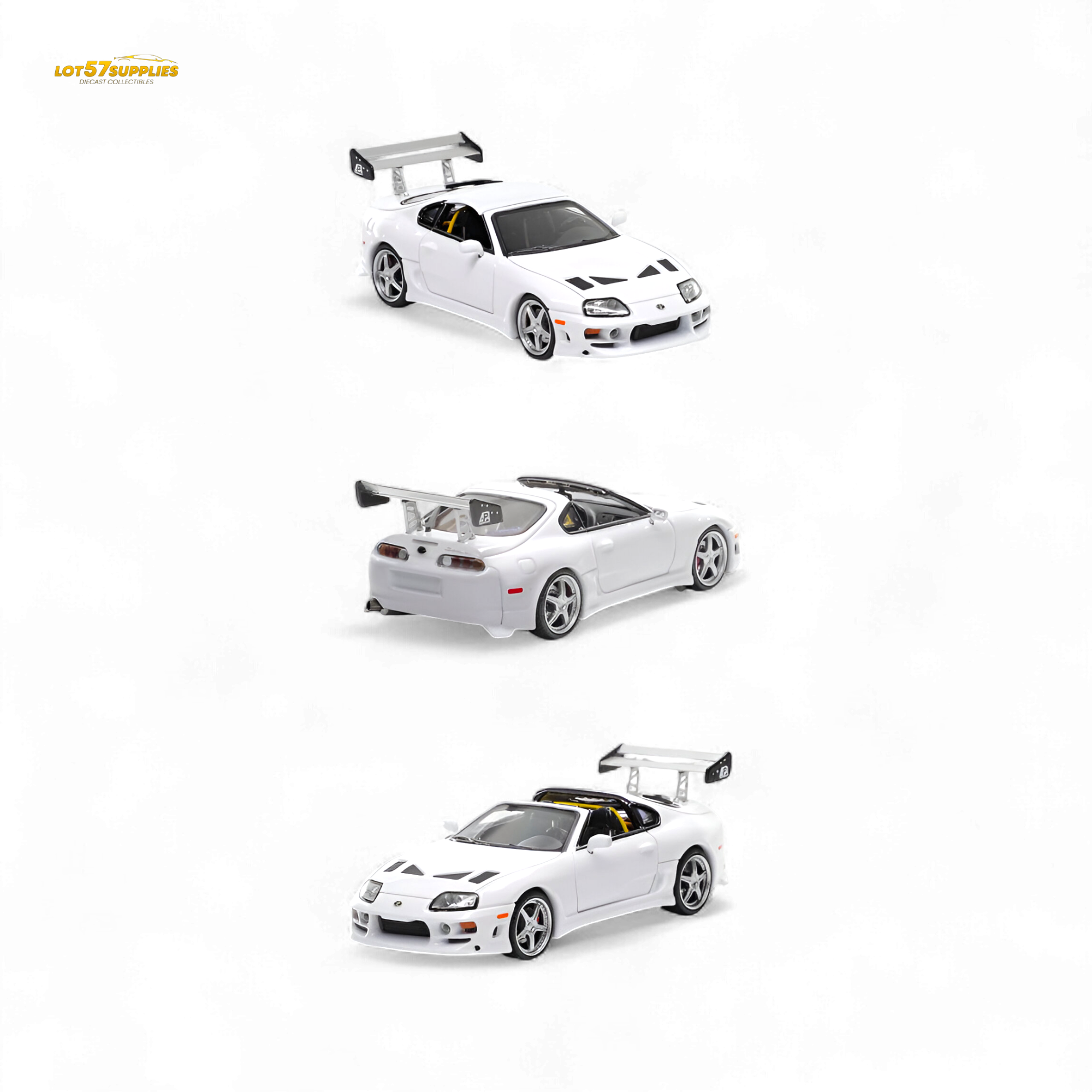 (Pre-Order) Fast Speed Supra Targa White 1:64