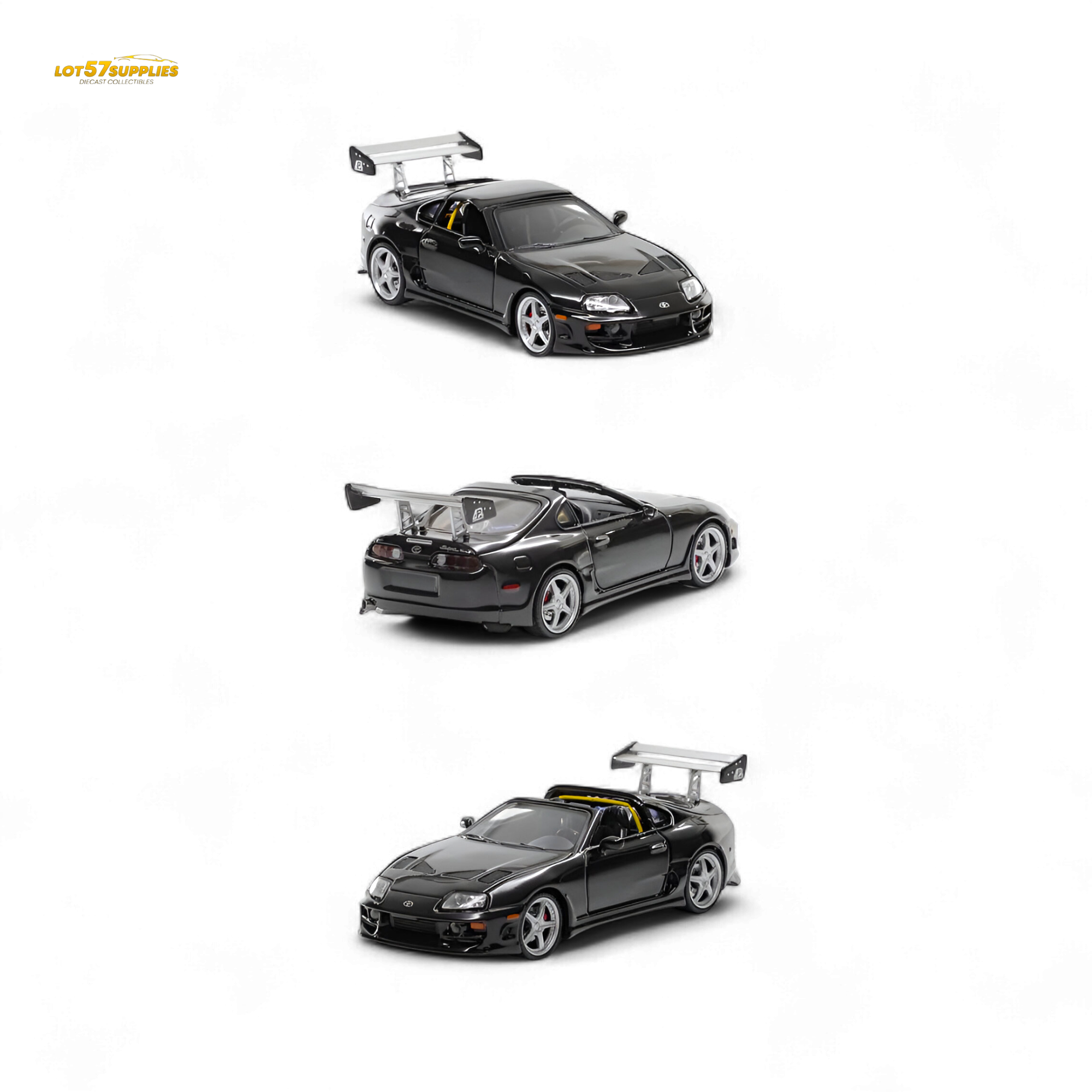 (Pre-Order) Fast Speed Supra Targa Black 1:64