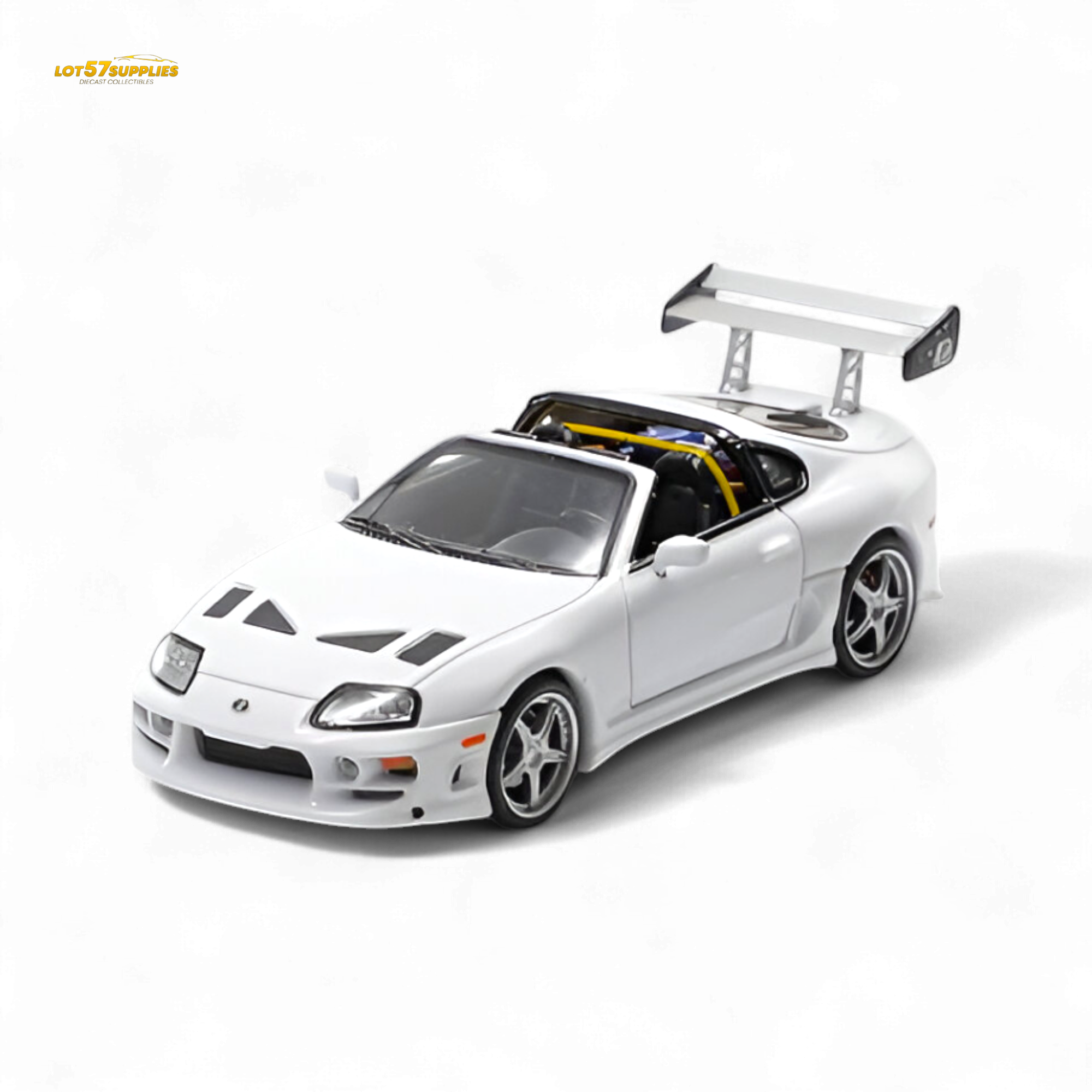 (Pre-Order) Fast Speed Supra Targa White 1:64
