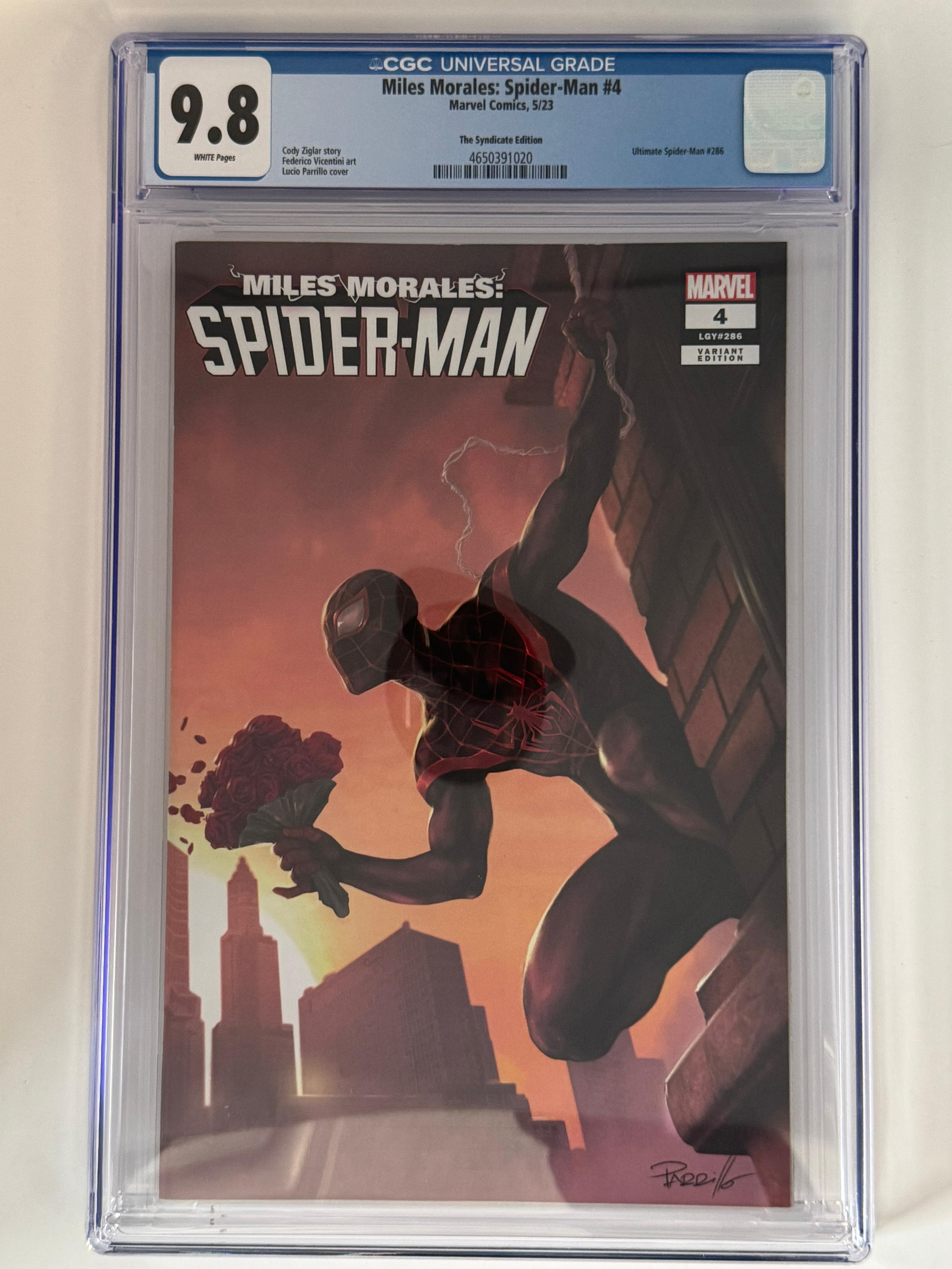 MORALES M80. 超レアー Miles Morales: Spider-Man #4 CGC 9.8 Blue Label Parrillo Exclusive Var