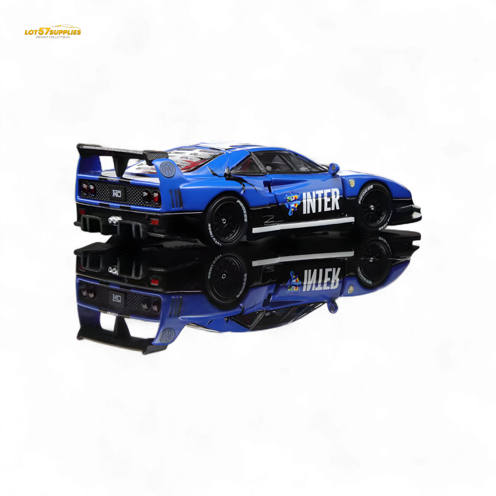 (Pre-Order) Demon King Auto F40 LB-Works Wide-Body Gull Wing Gate Modified - Inter Milan Livery 1:64