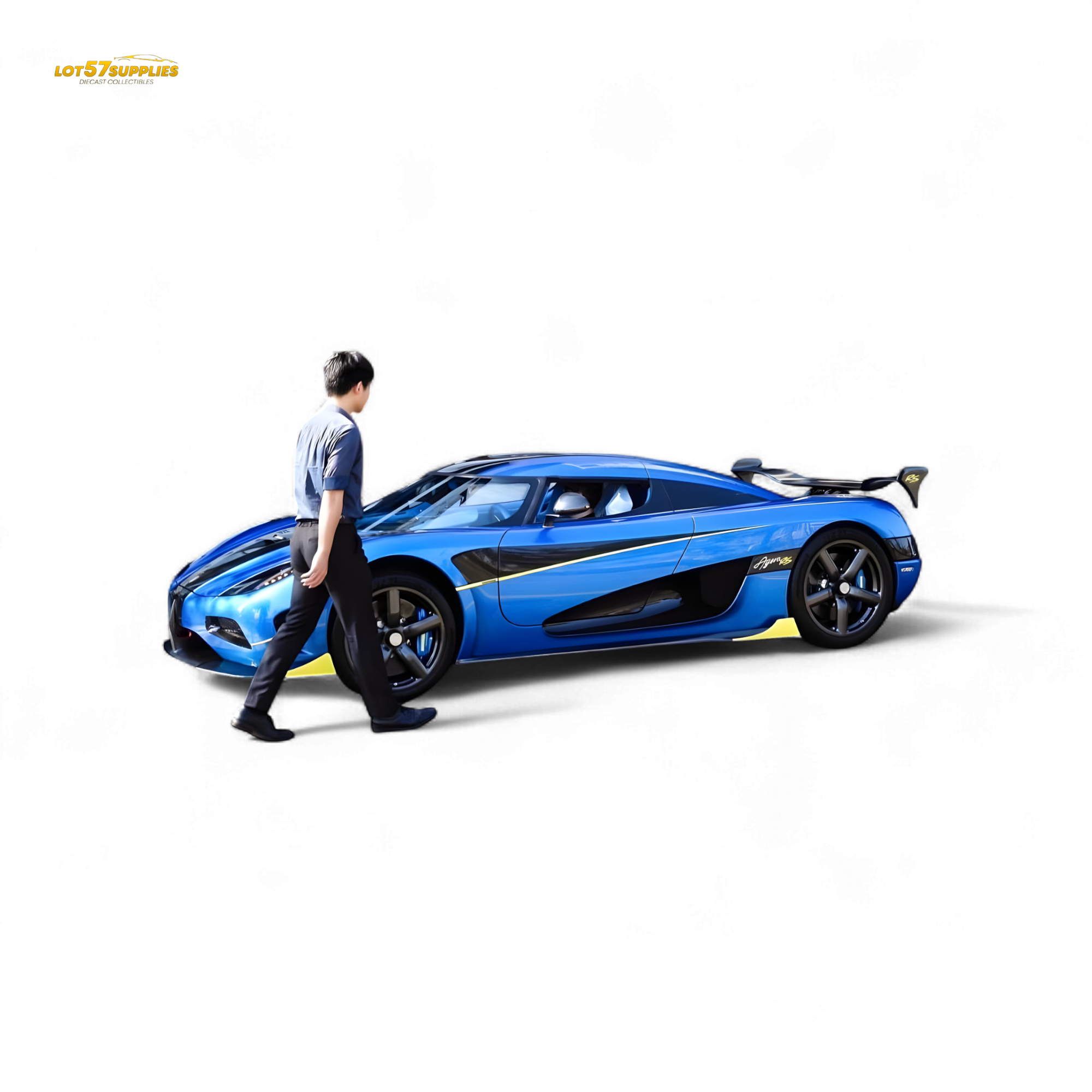 (Pre-Order) Guo Ji Agera RS - Blue Full Carbon 1/64