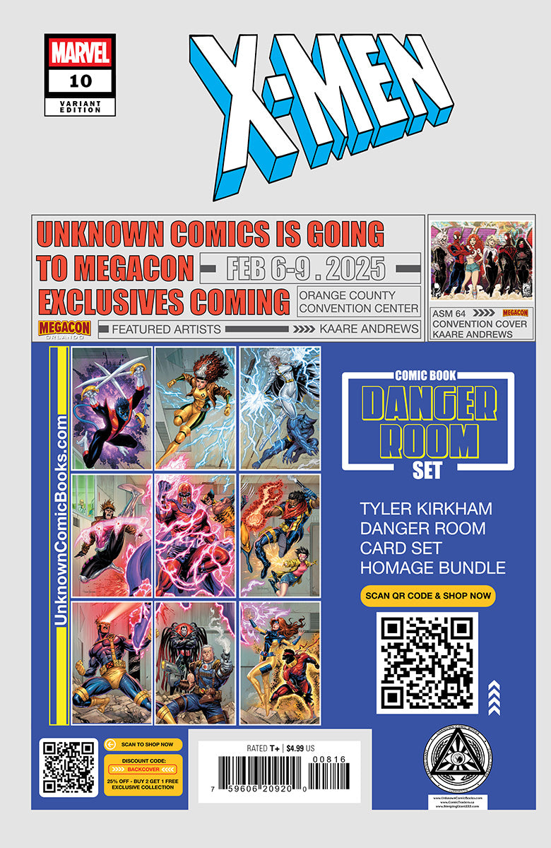 [FOIL] X-Men #10 Unknown Comics Kaare Andrews Exclusive Virgin MEGACON 2025 Var (01/29/2025)