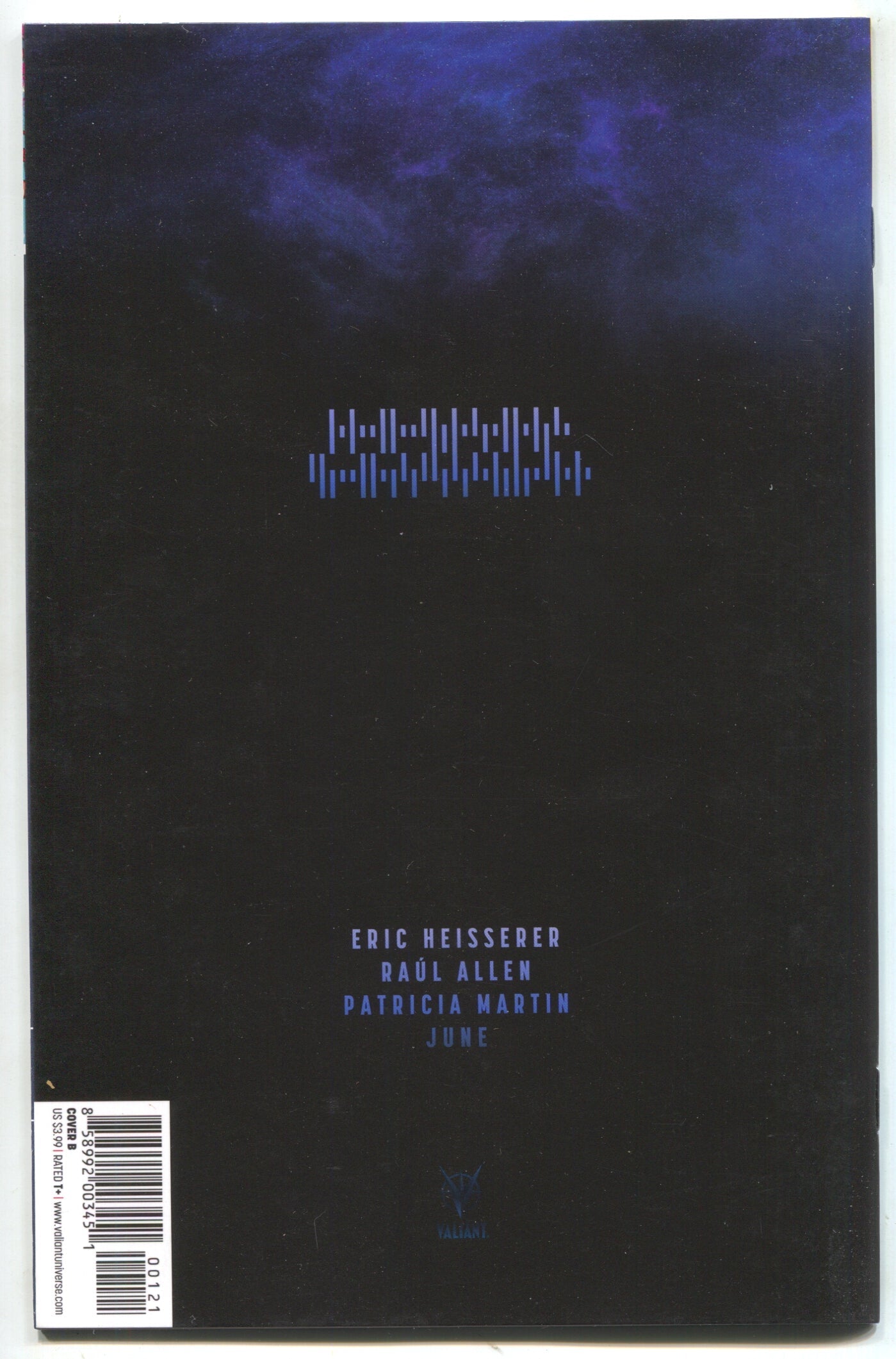 X-O Manowar 1 B Valiant 2017 NM Kenneth Rocafort Variant