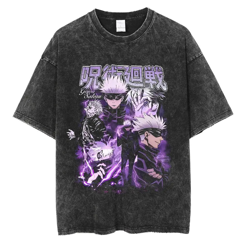 Vintage Washable T-Shirt - Streetwear Anime Graphic