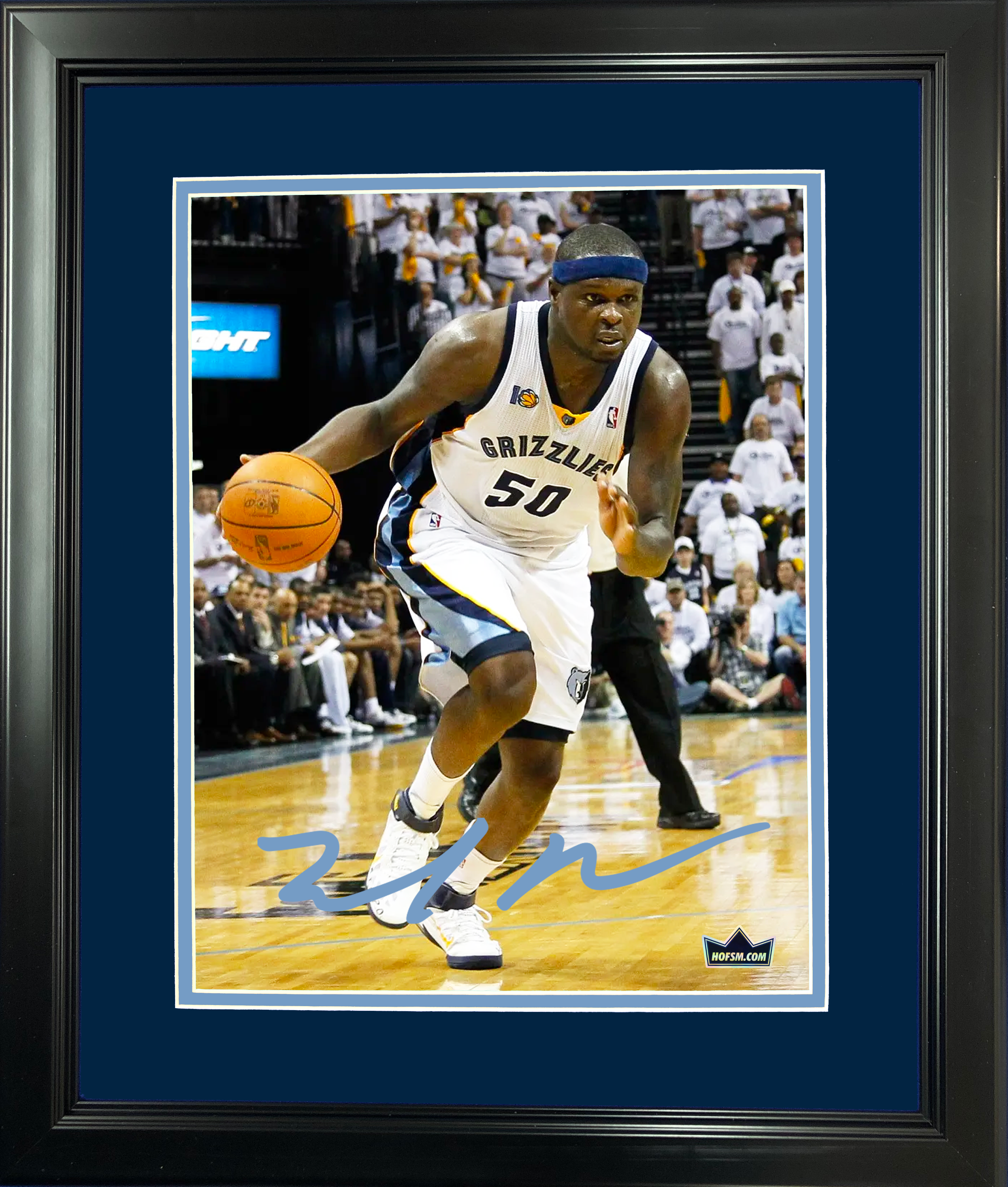 Framed Zach Randolph Facsimile Laser Engraved Signature Auto 11"x14" Basketball Photo HOFSM Holo