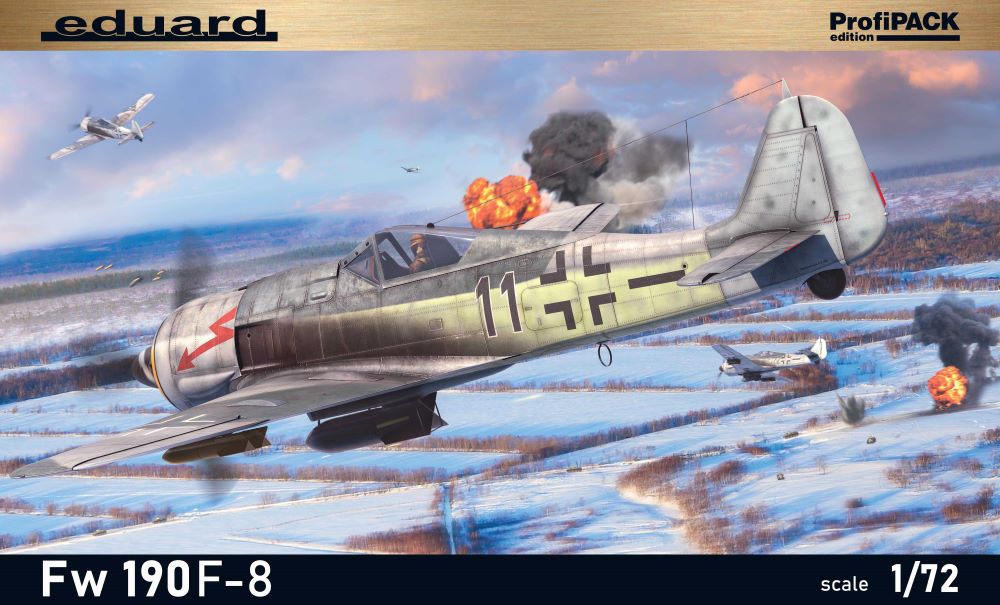 Eduard 70119 1/72 WWII Fw190F8 German Fighter (Profi-Pack Plastic Kit)