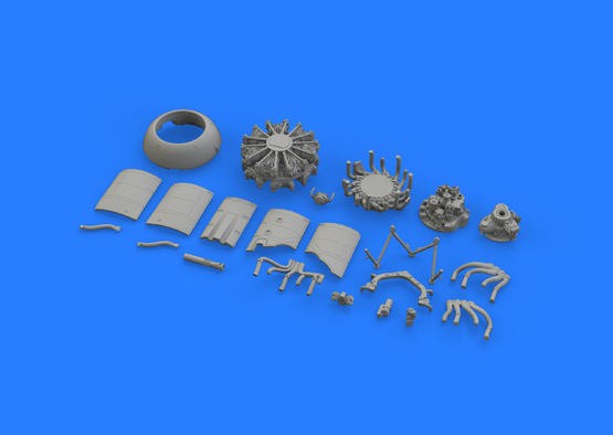 Eduard 648364 1/48 Aircraft- Fw190A3 Engine for EDU (Photo-Etch & Resin)