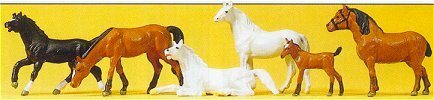 Preiser 10150 HO Scale Animals -- Horses