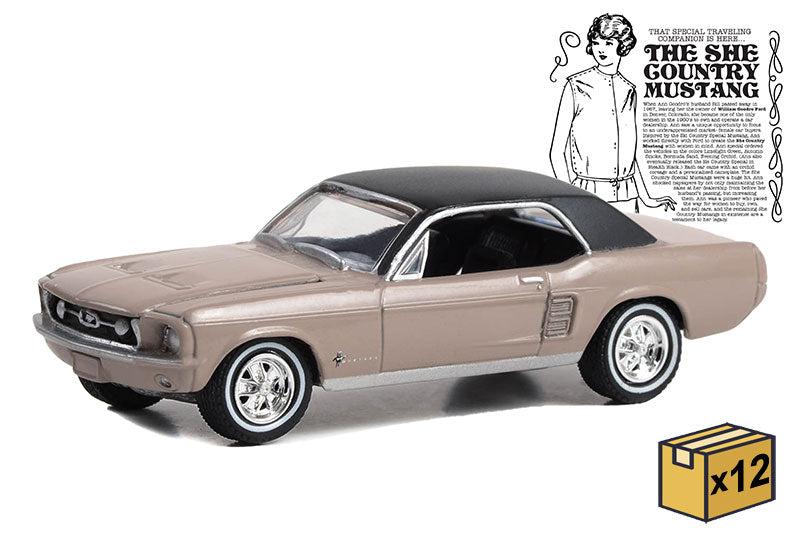 Greenlight 30426-CASE 1/64 Scale 1967 Ford Mustang Coupe