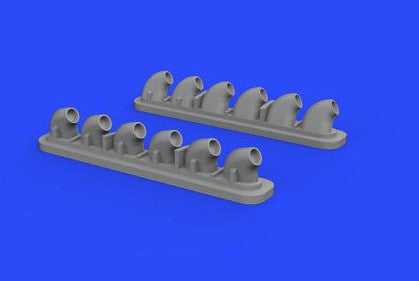 Eduard 632135 1/32 Aircraft- P40E Exhaust Stacks for HSG (Resin)