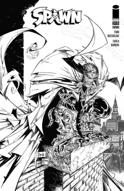 Spawn #315 – Incentive Greg Capullo & Todd McFarlane Black & White Cover (Image, 2021) CBCS 9.8