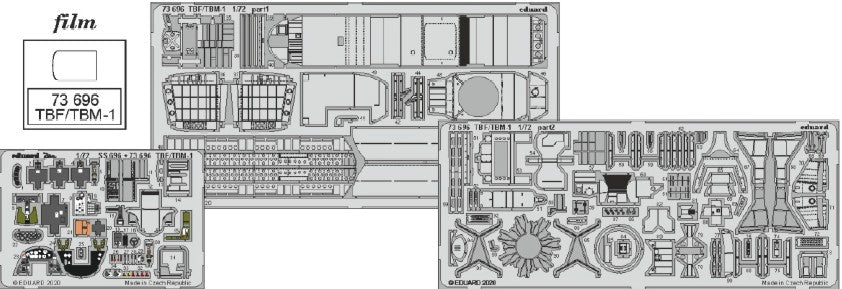 Eduard 73696 1/72 Aircraft- TBF/TBM1 Avenger for HSG (Painted)