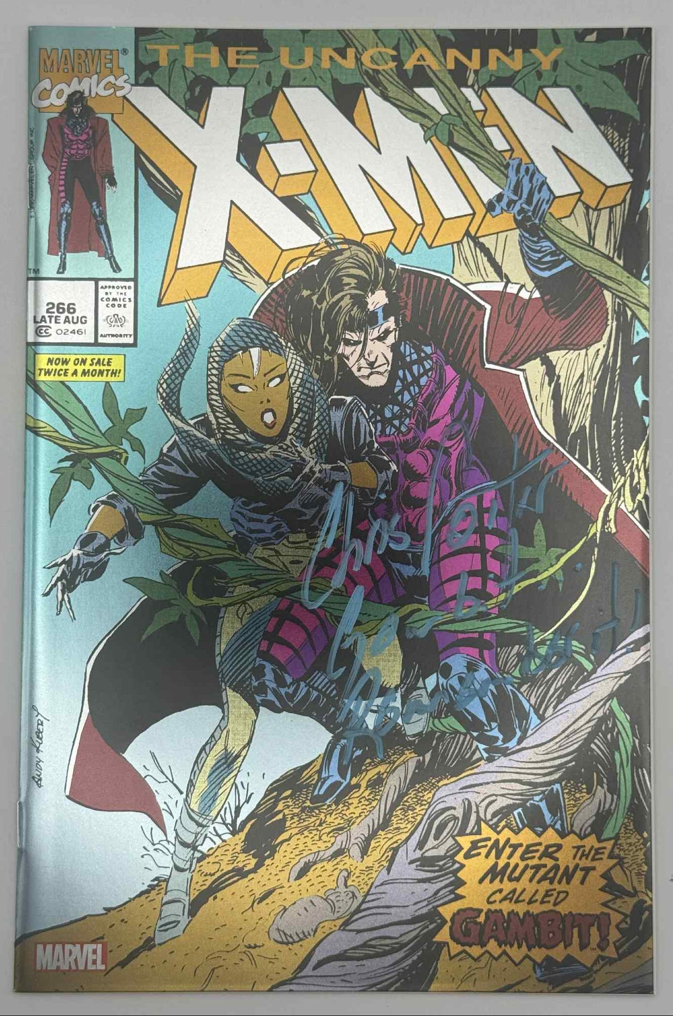 [Signed by Chris Potter] [Foil] Uncanny X-Men #266 Unknown Comics Exclusive Facsimile Edition Var [IN STOCK]