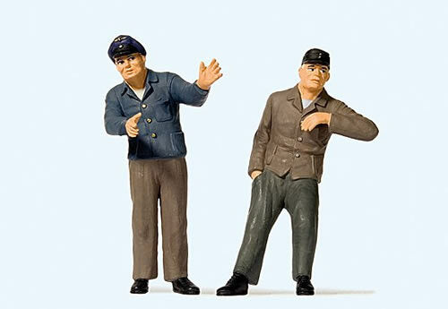 Preiser 63102 1/32 Scale Railroad Engineer & Fireman in Cab -- Set #1