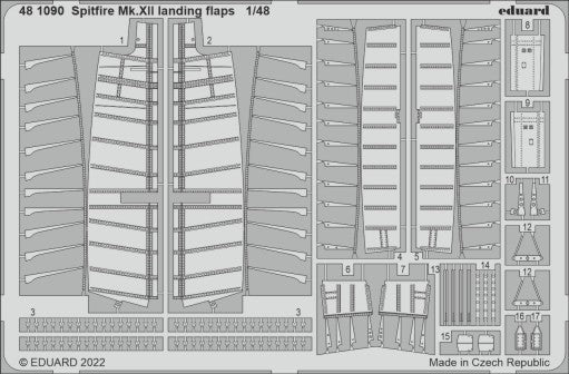 Eduard 481090 1/48 Aircraft- Spitfire Mk XII Landing Flaps for ARX