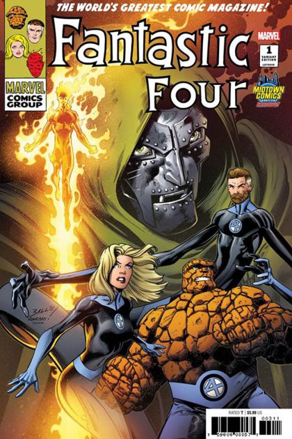 Fantastic Four Vol. 6 #1 – Mark Bagley Midtown Comics Variant (Marvel, 2018)