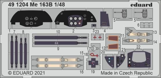Eduard 491204 1/48 Aircraft- Me163B for GPT (Painted)