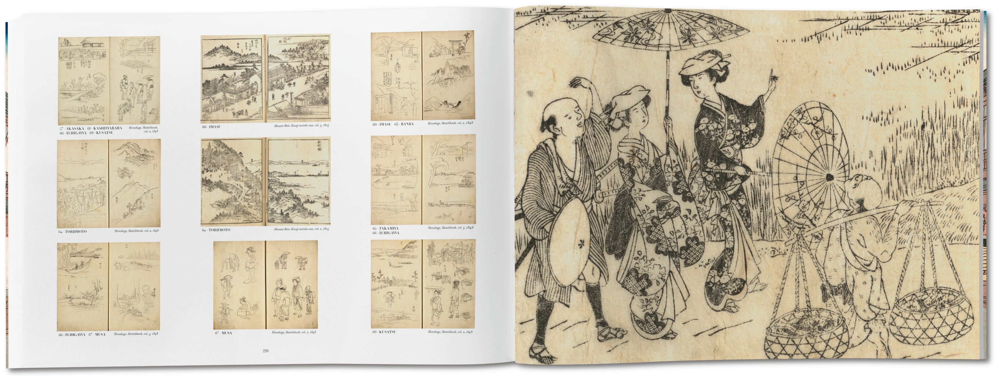 Hiroshige & Eisen. The Sixty-Nine Stations along the Kisokaido (German, French, English)