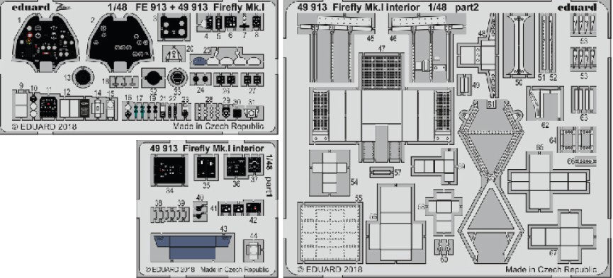 Eduard 49913 1/48 Aircraft- Firefly Mk I Interior for TSM (Painted)