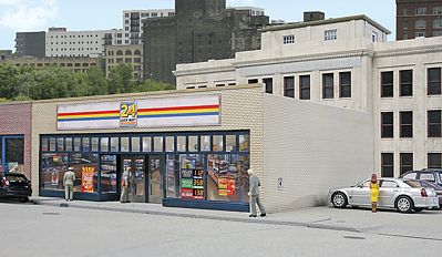Walthers Cornerstone 933-3477 HO Scale 24-Seven Quick Mart -- Kit