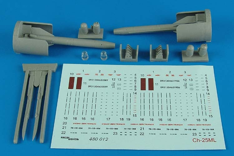 Aerobonus 480012 1/48 Ch25ML (AS10 Karen) Air-to-Ground Missiles
