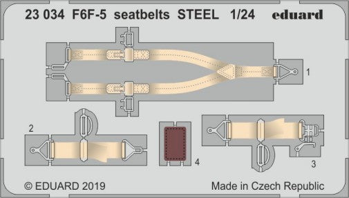 Eduard 23034 1/24 Aircraft- F6F5 Hellcat Seatbelts Steel for ARX (Painted)