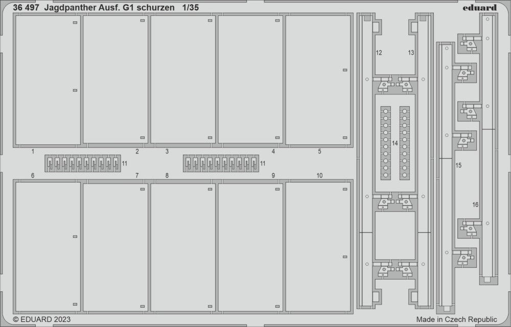 Eduard 36497 1/35 Armor- Jagdpanther Ausf G1 Schurzen for ACY