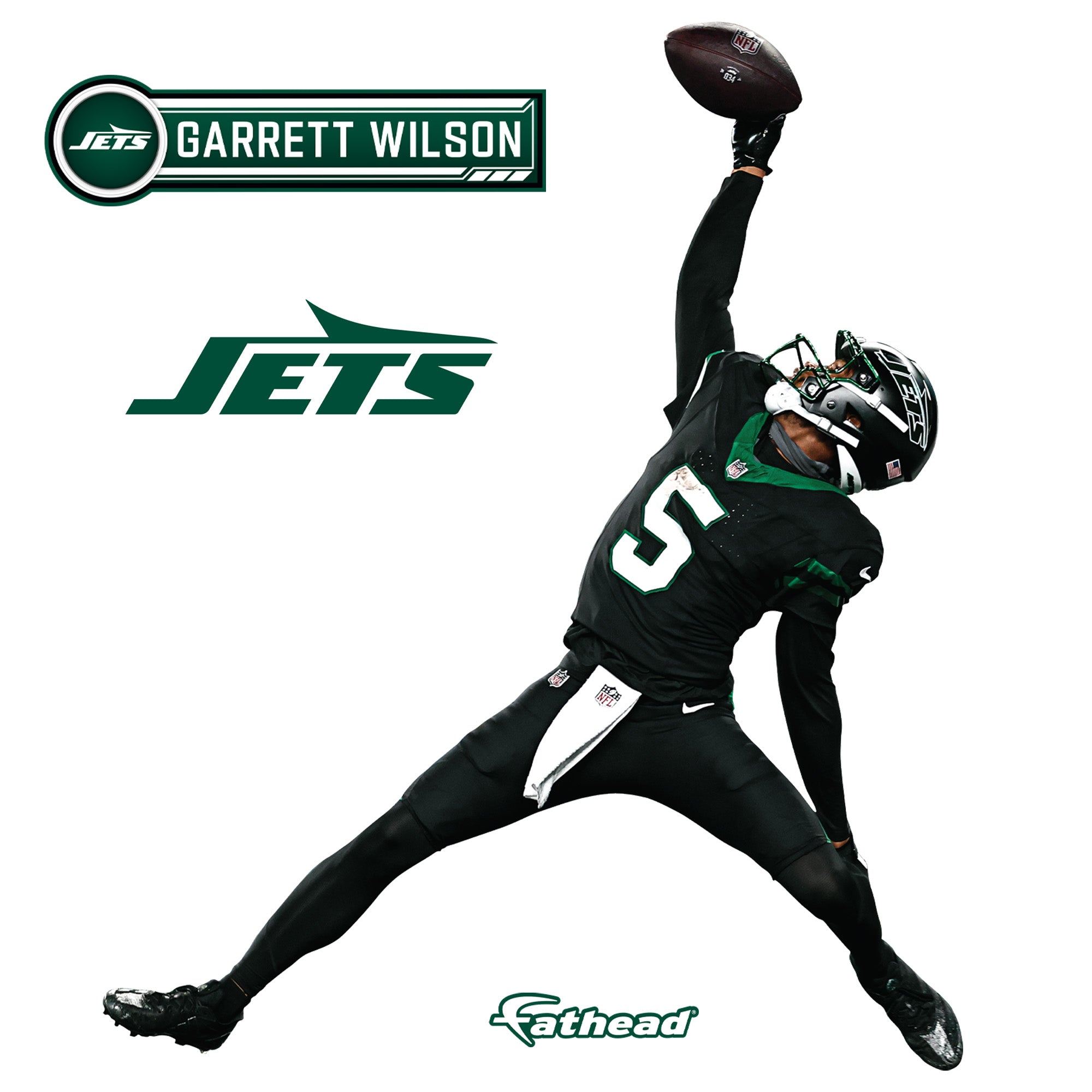 Garrett Wilson - RealBig Catch of the Year Collection - Official NFL - New York Jets - Reusable Vinyl Wall Decals