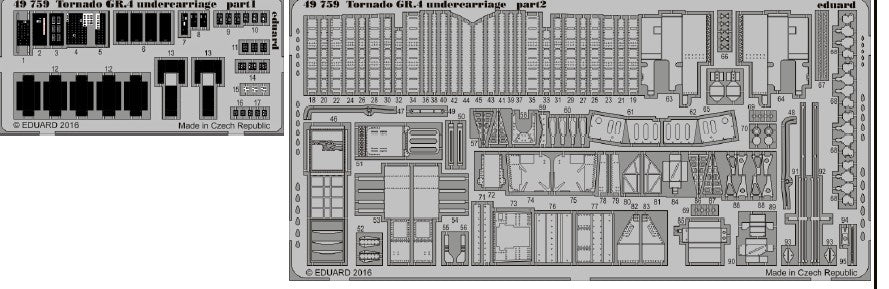 Eduard 49759 1/48 Aircraft- Tornado GR4 Undercarriage for RVL (Painted)