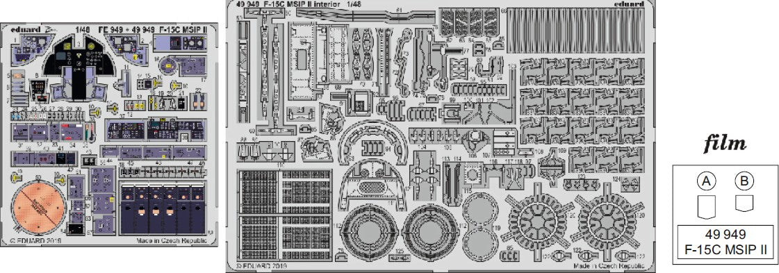 Eduard 49949 1/48 Aircraft- F15C MSIP II Interior for LNR (Painted)