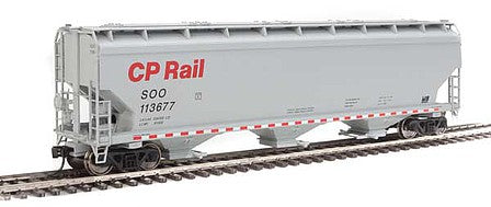 Walthers Mainline 7698 HO Scale 60' NSC 5150 3-Bay Covered Hopper - Ready to Run -- Canadian Pacific #113677 - SOO reporting marks
