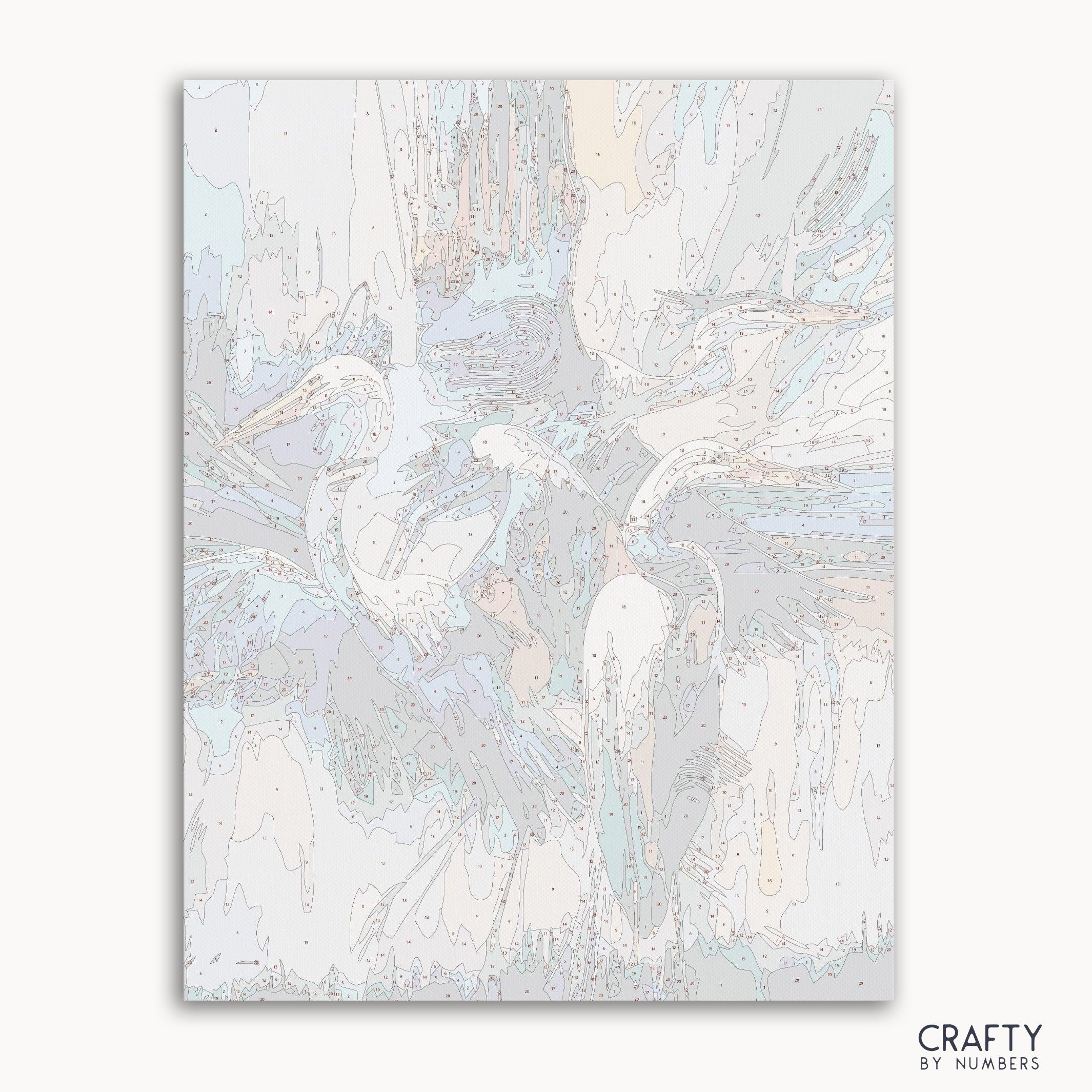 Abstract Crane Birds