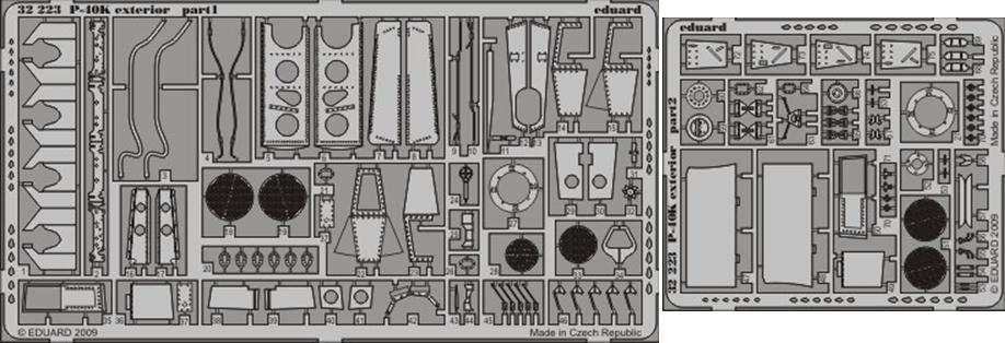 Eduard 32223 1/32 Aircraft- P40K Exterior for HSG