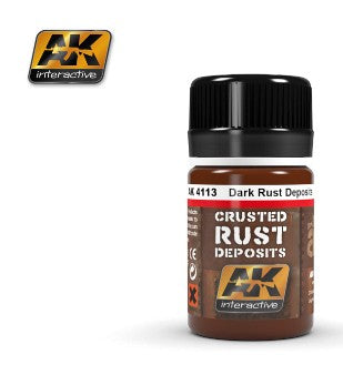 AK Interactive 4113 Dark Rust Crusted Deposits Enamel Paint 35ml Bottle