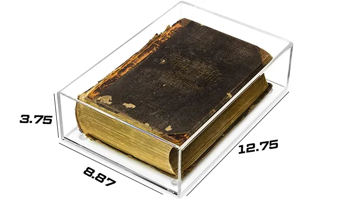 Acrylic Slide Back Book Display Cases