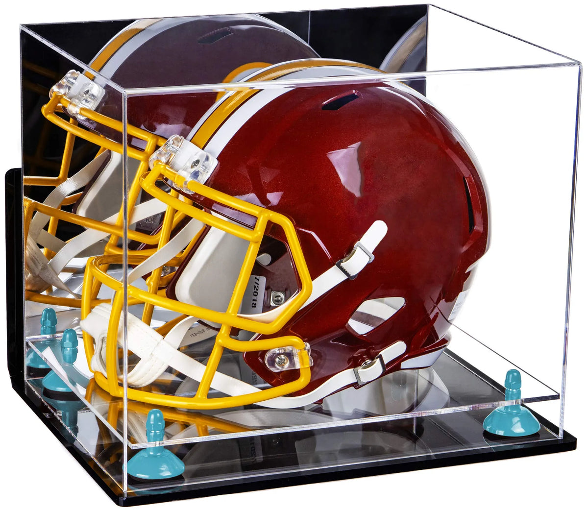Acrylic Full Size Football Helmet Display Case - Mirror Wall Mounts (A002/V44)