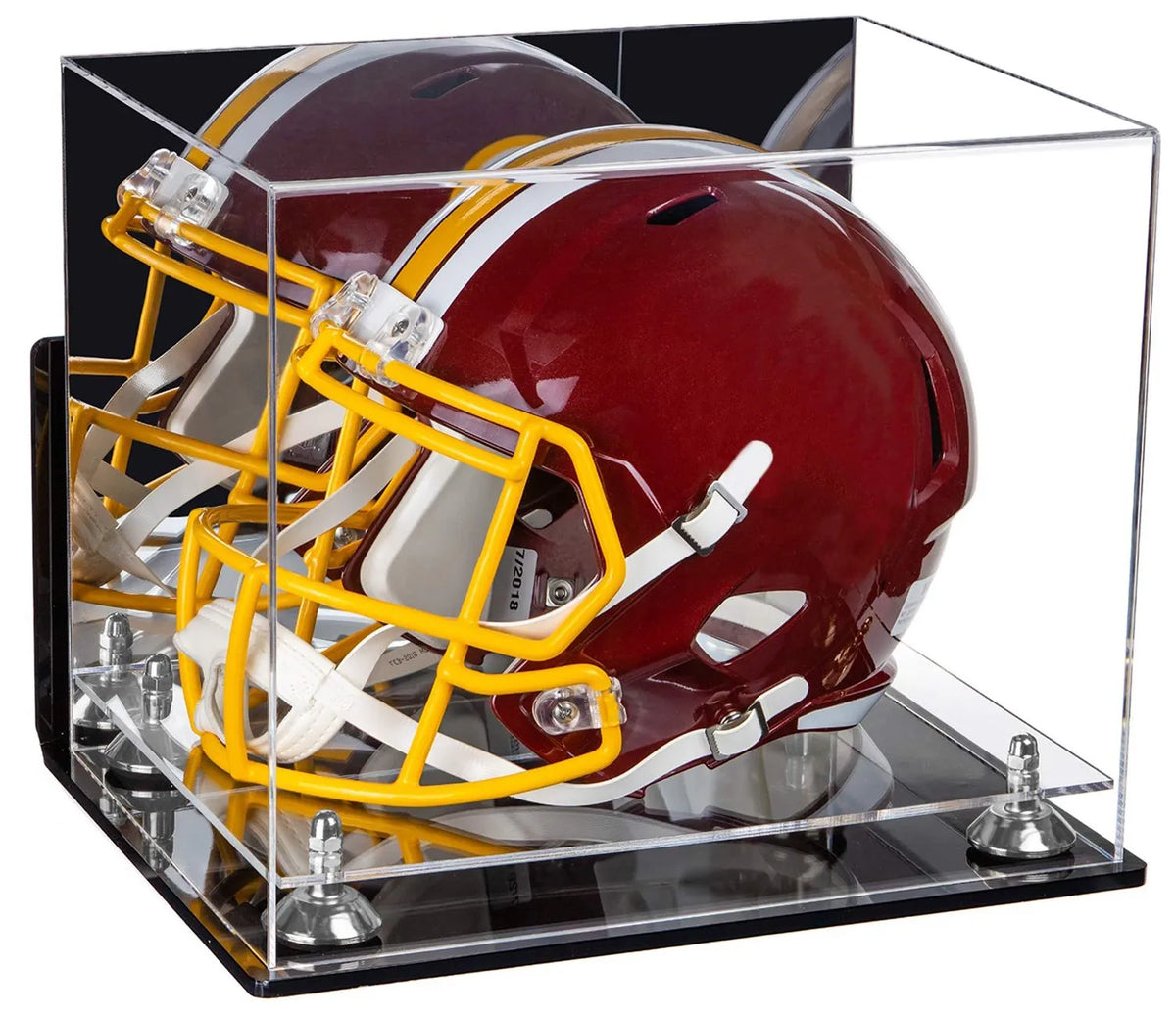 Acrylic Full Size Football Helmet Display Case - Mirror Wall Mounts (A002/V44)