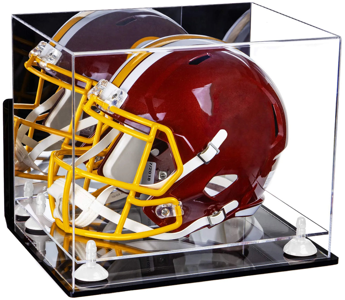 Acrylic Full Size Football Helmet Display Case - Mirror Wall Mounts (A002/V44)
